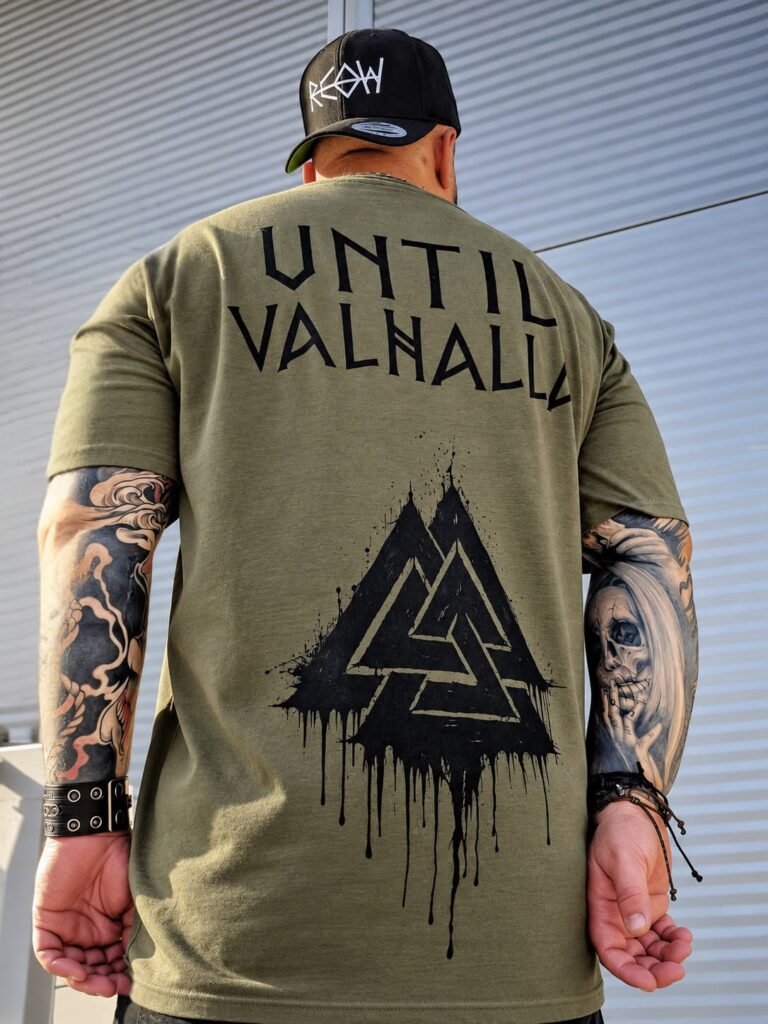 Valknut - Until Valhalla T-shirt Oversize 240gsm – Ragnarok End of World